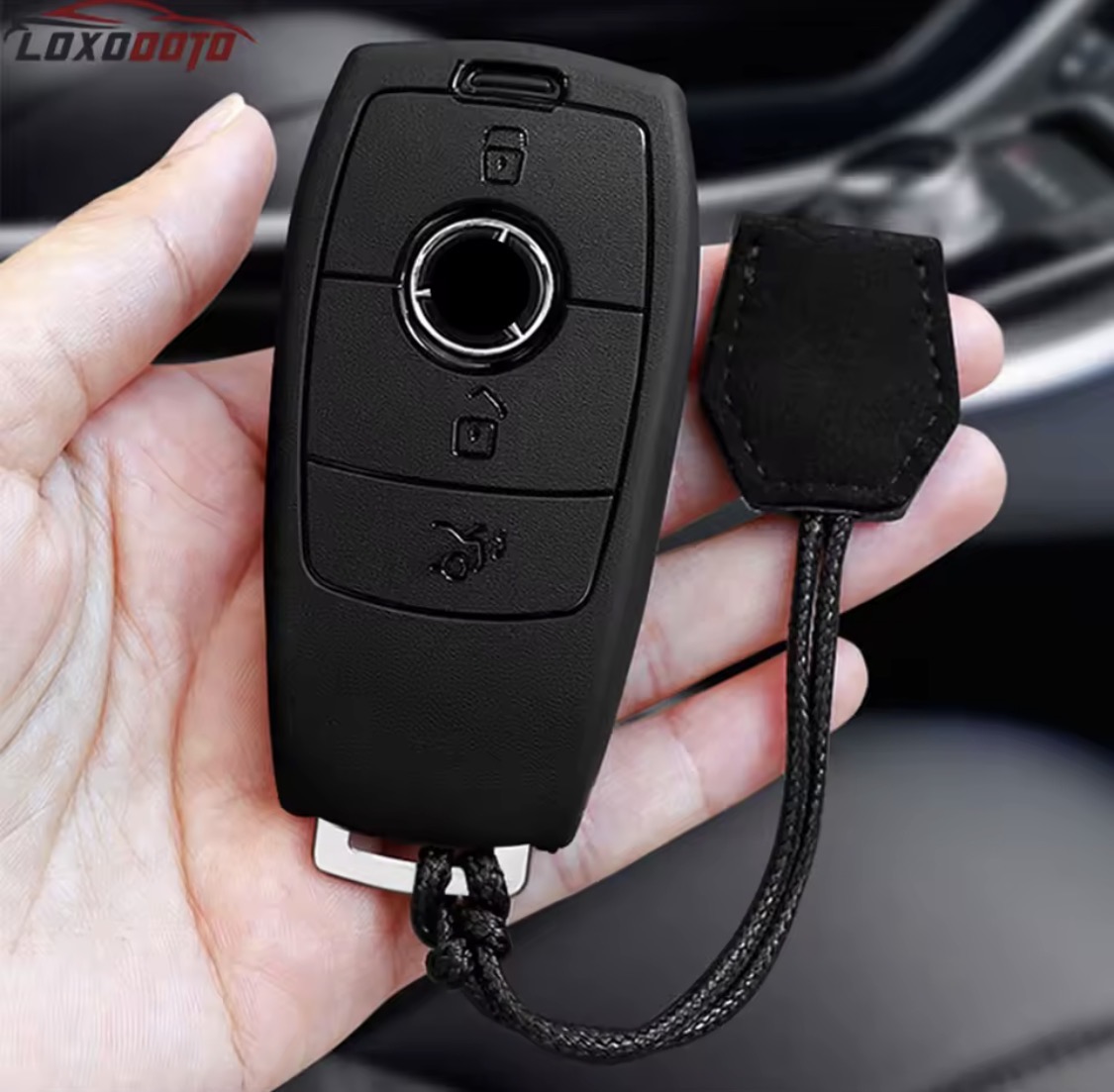 TPU Car Key Case Cover Shell Key Holder Caps Keychain For Mercedes